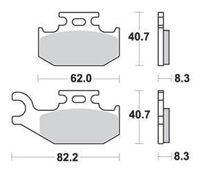 Klocki hamulcowe kh414 off-road sinter kolor złoty