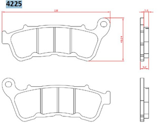 KLOCKI HAMULCOWE KH640 SPIEK METALICZNY (ZŁOTE) HARLEY-DAVIDSON XL883/XL1200 '14-, PRZÓD (FT 4225)
