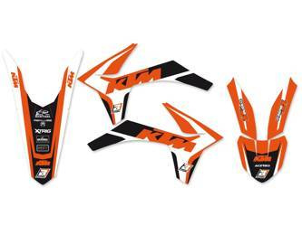 Komplet naklejek (oklein) ktm sx/sxf '11-'12, exc '12-'13, dream 4 kolor pomarańczowy/czarny