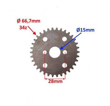 Koło wałka rozrządu skuter 125 GY6 4T 152QMI-E4
