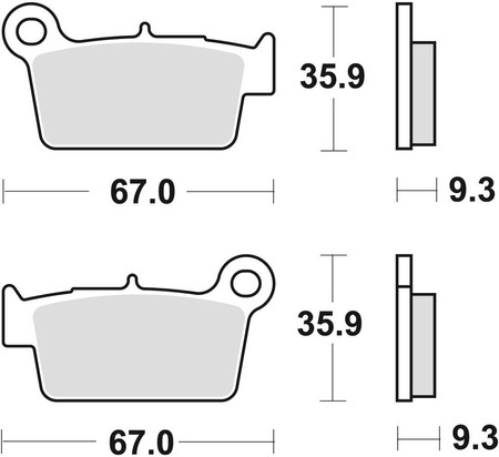 Klocki hamulcowe kh367 sinter offroad kawasaki kxf 250 04-, klx 450 07-, kxf 450 04-, kxe 450 10-, suzuki rmz 250 04-, rmz 450 05-, yamaha y