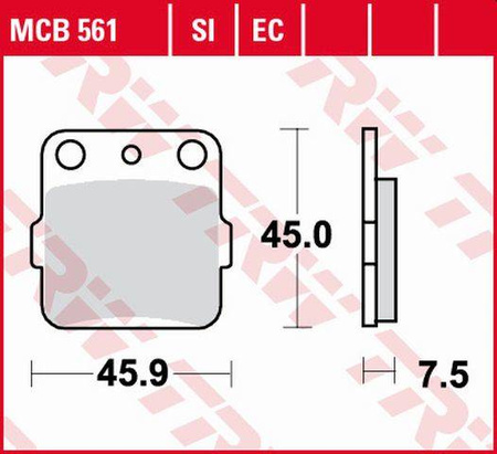 Klocki hamulcowe kh84 organic suzuki dr 800 88-90, yamaha yfz 450 04-20, tył