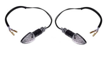 Kierunkowskaz led mini carbon biały klosz