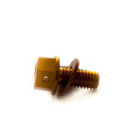 korek spustowy oleju kawasaki kxf '19-20 ( z magnesem ) kolor złoty (mdp-09g)