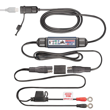 OPTIMATE ŁADOWARKA USB-C ZE WSKAŻNIKIEM NAŁADOWANIA AKUMULATORA (3300MA) (DŁUGOŚĆ 200CM) (EL)