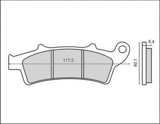Klocki hamulcowe kh324 aprilia/kymco/malaguti/peugeot przód (skutery) (ft 3096)