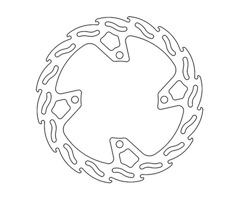 TARCZA HAMULCOWA TYŁ / TYLNA BIMOTA BX 450 '23-, KAWASAKI KX 250 20, KX 450 '19- (GRUBOŚĆ 4.4MM)