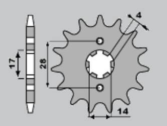 Zębatka tylna  4402 52 yamaha dt50r, rieju 50, peugeot 50, debi senda 50 (jtr1131.52) (łańc. 420)