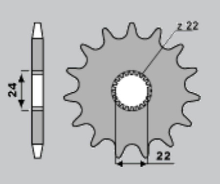 Zębatka przednia 406 16 aprilia 125 (jtf394.16)