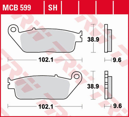 Klocki hamulcowe kh196 sinter street honda dn-01 700 '08-'11, vfr 750 '88-'97, gl 1500 f6c valkyrie '97-'03, triumph tiger 900 '99-'01, adve