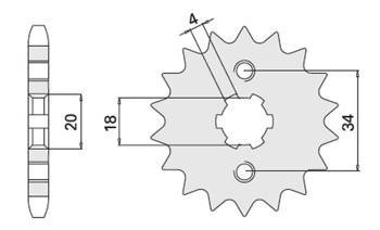Zębatka przednia 259 16 honda xl 125/nx125 (jtf259.16) (259-16)