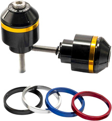 Ciężarki / Końcówki Kierownicy Krótkie Z Pierścieniami Puig Do Suzuki Gsx-R1000 17-22 Czarne