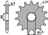 Zębatka przednia 565 15 18nc (łańc. 520)