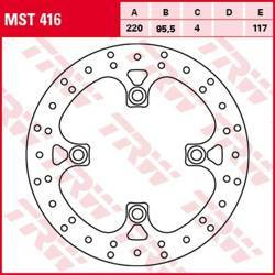 Tarcza hamulcowa przód yamaha yfm 700 grizzly '07-, (220x95,5x4mm)