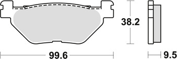 Klocki hamulcowe kh319/2 organic yanaha tdm 900 02-14, xv 950 13-, xt 1200 z 10-, f1300 01-, xvs 1300 07-16, xv 1700 03-16, xv 1900 06-16, tył