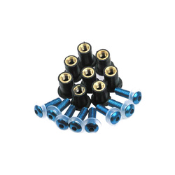 Śruby do owiewek (z gumkami) komplet 8 sztuk kolor niebieski