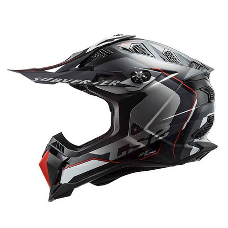 Kask enduro LS2 MX700 Subverter Evo Arched Black Silver Titanium