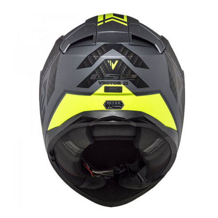 Kask integralny LS2 FF811 Vector II Splitter Matt Titanium Yellow