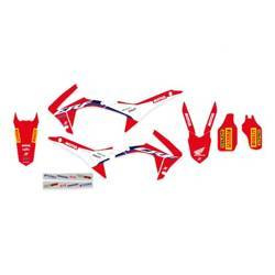 Komplet naklejek (oklein) honda crf 250 14-17, crf 450 13-16 replica team hrc 2020 kolor czerwony biały