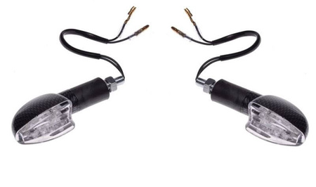 KIERUNKOWSKAZ CARBON BIAŁE SZKŁO DIODY LED