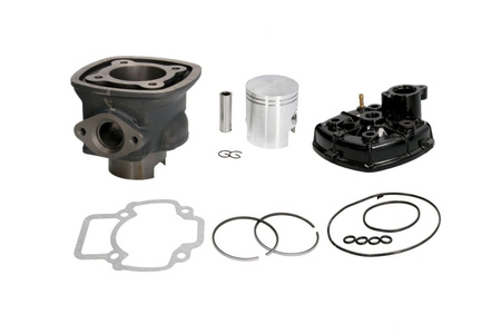 Cylinder żeliwny z głowicą (4 kątną) szarą power force basic piaggio nrg aprilia rs 50 47mm 2t