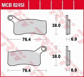 Klocki hamulcowe kh462 sinter offroad ktm sx-f/xc 450 atv '08-'11, sx/xc 505 atv '08-'13, xc 525 atv '08-'13 przód