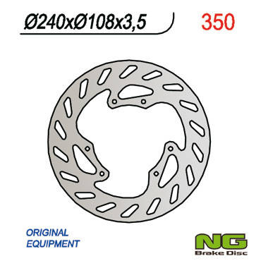 Tarcza hamulcowa przód honda crf 250l 12-20,  yamaha dt 50r 03-08 (240x108x3,5)