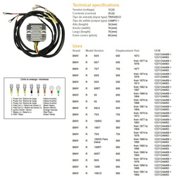 Dze regulator napięcia bmw r60/75/65/80/90/100, moto guzzi 650/750/850/1000 '75-'95 (12321244409, 12311244063) (esr450)