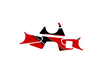 Radikal Osłona Półki Kierownicy Puig Suzuki Sv650x 18-22 Czerwona