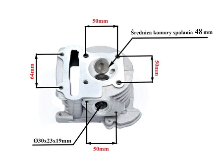 Głowica cylindra 80 cm skuter 4T 139QMB GY6 Romet 727 4T Kymco Agility 4T