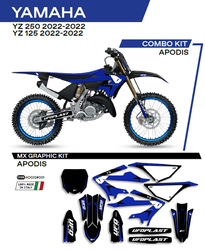 Komplet naklejek (oklein) yamaha yz 125/250 '22 apodikolor czarny