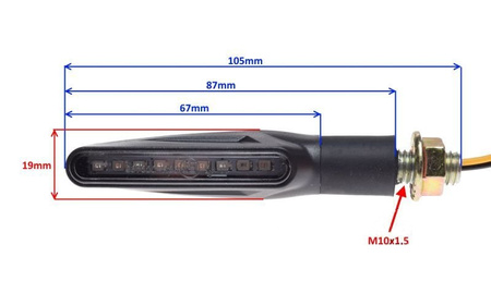 Kierunkowskaz led motocyklowe dynamiczne E24