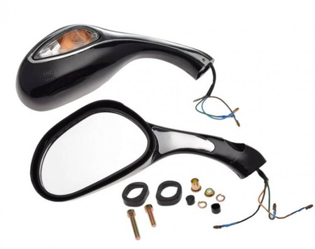 Lusterka z kierunkowskazami skuter 4T 2T czarne