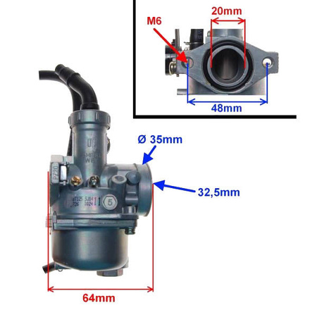 Gaźnik do silnika motocykl 125 cm 154Fmi