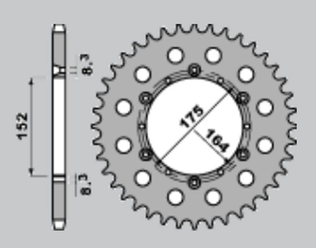 Zębatka tylna 856 50 yamaha yz '88-'98