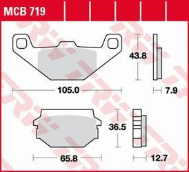 Klocki hamulcowe kh297 organic sachs husky 125 '97-, sym huskey 125 '99-'05, huskey 150 '99-, przód
