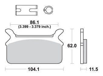 Klocki hamulcowe kh201 street excel/racing ng sinter kolor złoty