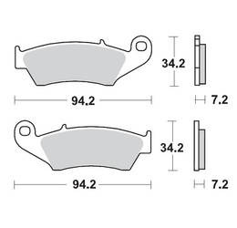Klocki hamulcowe kh185 / kh389 sinter metal oem: 11 (sinterpro racing ng) honda: cr 125-250-500, crf 450, xr 400-600-650r, k