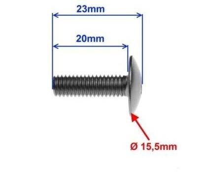 Śruba owiewki aluminiowa 6X20 czerwona