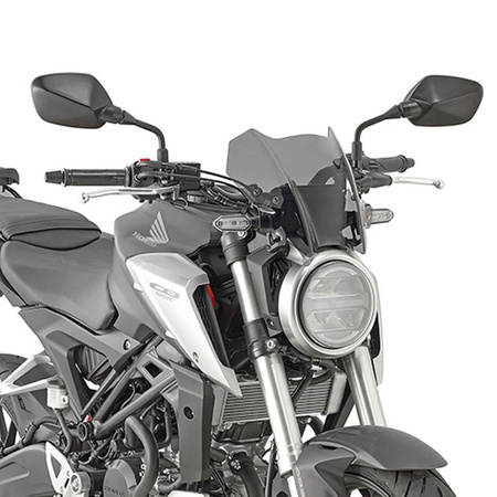 Szyba honda cb 125r (18-19), cb 300r (18-19) 21 x 28 cm przyciemniana z mocowaniami