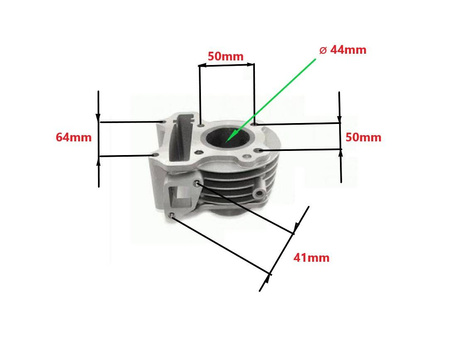Cylinder żeliwny power force basic gy6 139qmb kymco 44 mm 4t