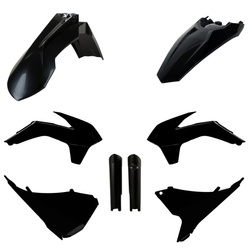 KOMPLET PLASTIKÓW (FULL KIT) KTM EXC/EXC-F '14-'15 W ZESTAWIE OSŁONY AMORTYZATORÓW (8398500003) KOLOR CZARNY