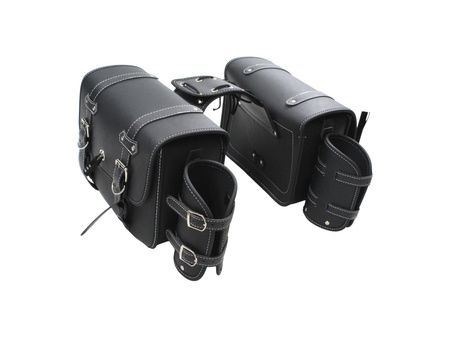 Sakwy Motocyklowe Uniwersalne Z Uchwytami Na Butelki Ekoskóra