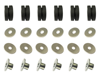 Psychic mocowania chłodnicy honda / kawasaki / suzuki / yamaha ( 6 kompletów podkładek, tulejek i gum )