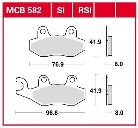 KLOCKI HAMULCOWE TRW MCB582SI