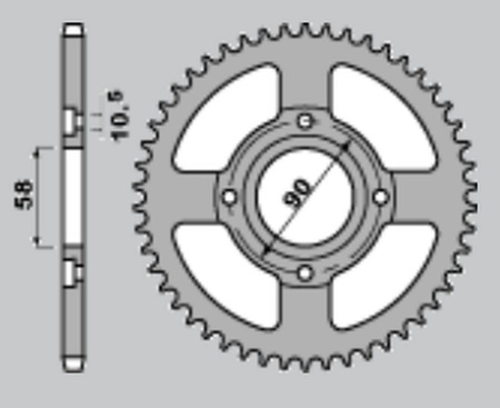 Zębatka przednia 269 14 can-am