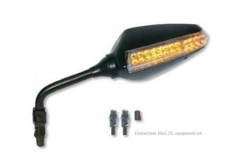 Lusterko prawe uniwersalne z kierunkowskazem led kolor czarny (komplet do 6885)