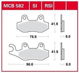 KLOCKI HAMULCOWE TRW MCB582SI