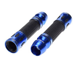 Gumy kierownicy manetki motocyklowe cnc niebieskie