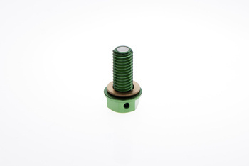 korek spustowy oleju kawasaki kxf 450 '06-'15 kolor zielony (mdp-03gr)